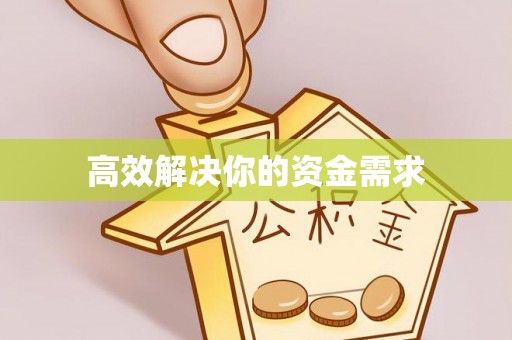东河高效解决你的资金需求