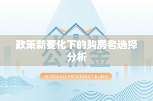 东河政策新变化下的购房者选择分析