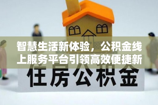 东河智慧生活新体验，公积金线上服务平台引领高效便捷新潮流